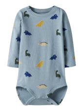 Name It Body NBMVROELS LS Dusty Blue/Dino