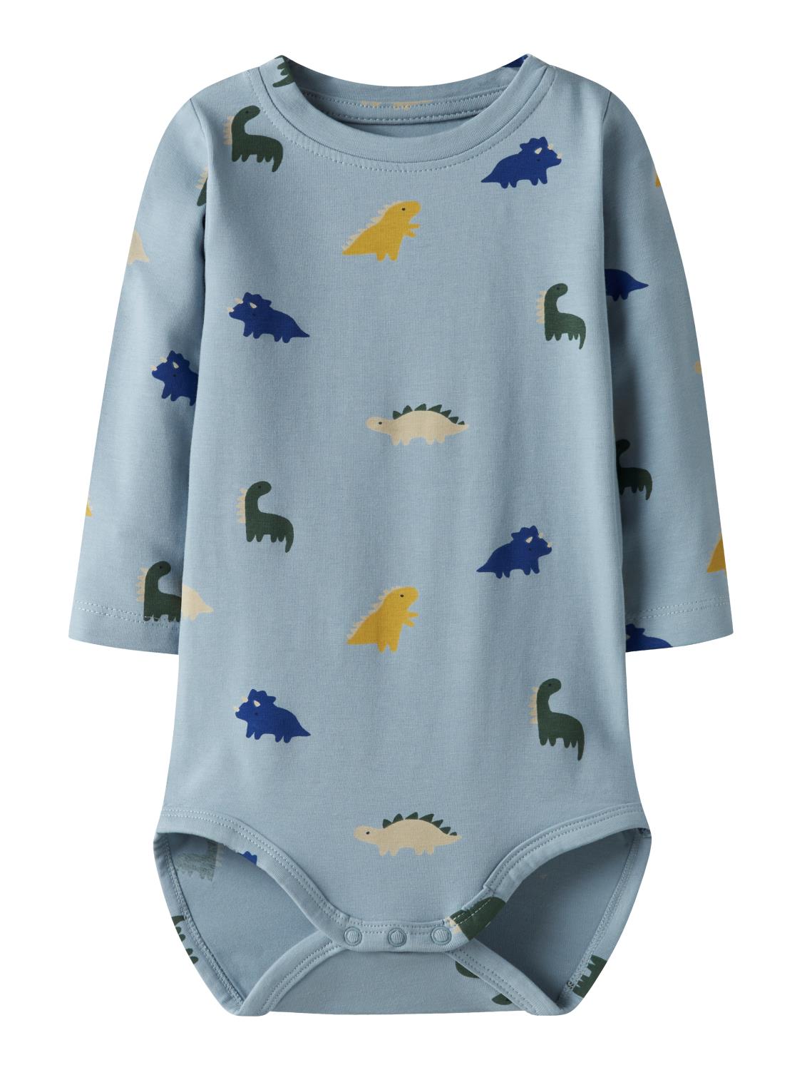 Name It Body NBMVROELS LS Dusty Blue/Dino