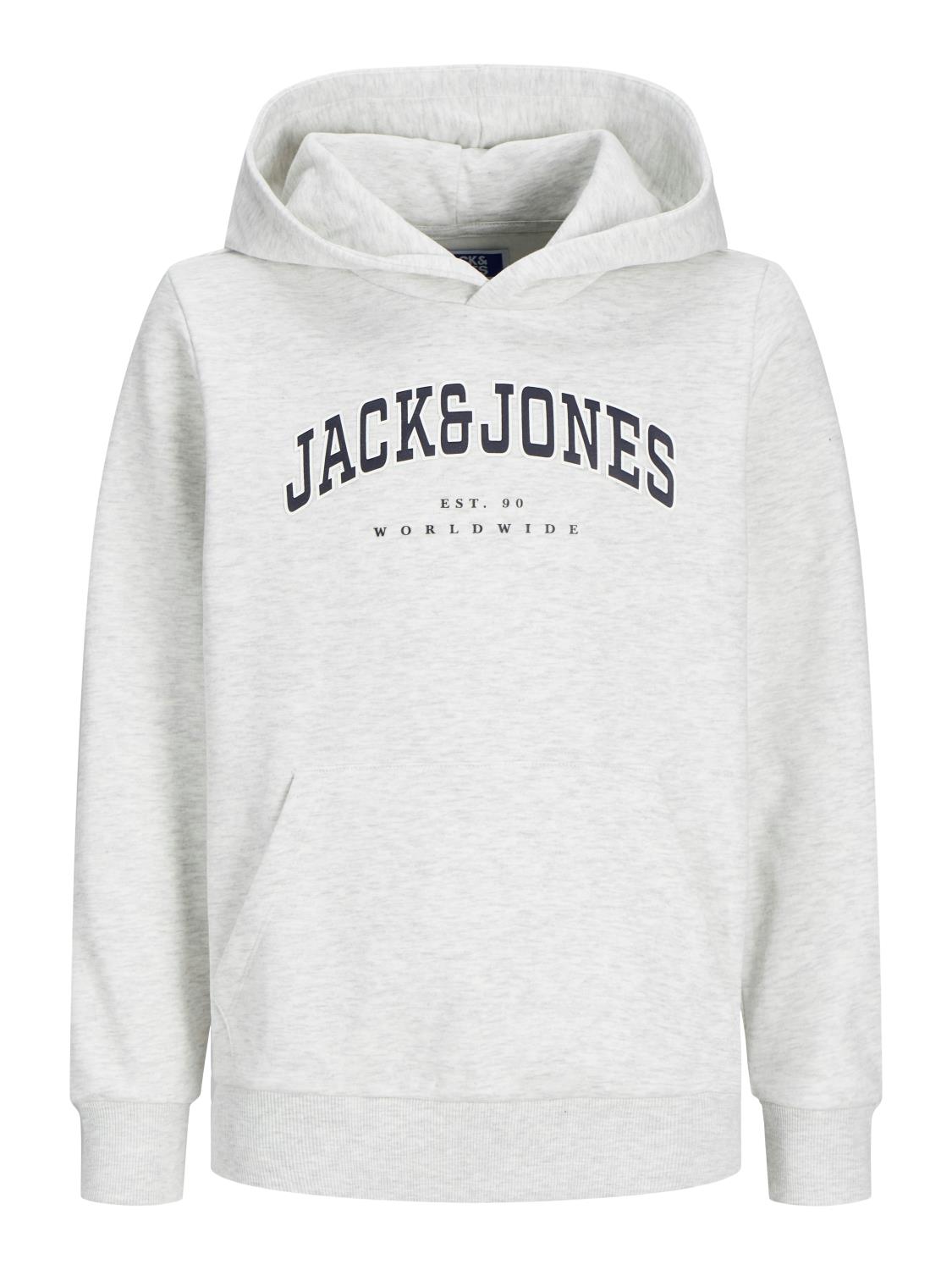 Jack & Jones Hettegenser JJECALEB VARSITY SWEAT White Melange