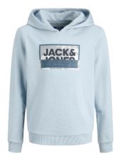 Jack & Jones Hettegenser JCOLOGAN PRINT SWEAT HOOD Subdued Blue