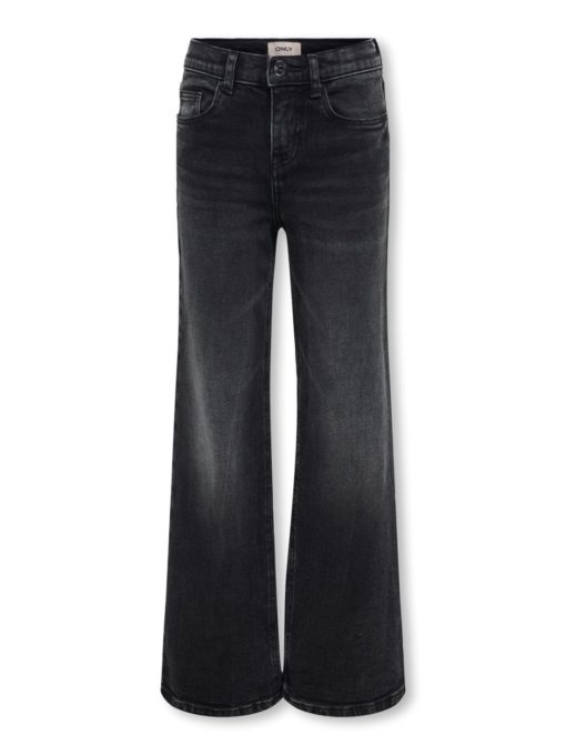 Only Bukse KOGJUICY LIFE WIDE LEG DNM DCC369 Washed Black