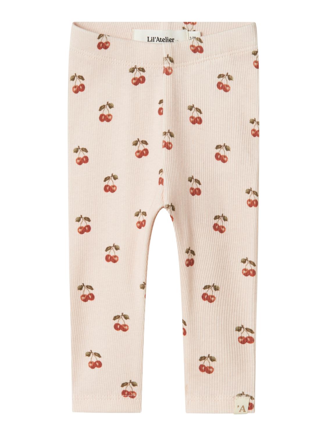 Lil` Atelier Legging NBFLAVO ELF SLIM Silver Peony/Cherry