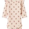 Lil` Atelier Body NBFLAVO EVE LS SLIM Silver Peony/Cherry