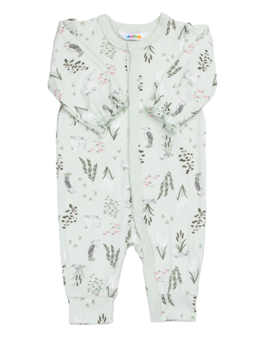 Joha Hel Pyjamas WHITE SWAN Bambusviskose Mynte