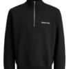 Jack & Jones Genser JORNORREBRO EMB SWEAT HIGH NECK Black