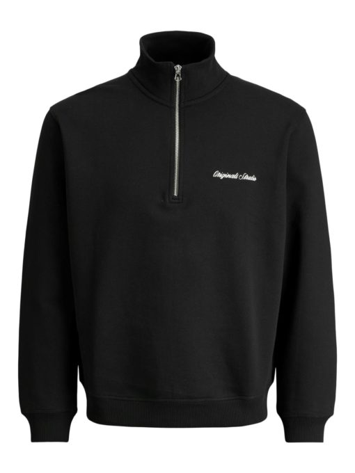 Jack & Jones Genser JORNORREBRO EMB SWEAT HIGH NECK Black