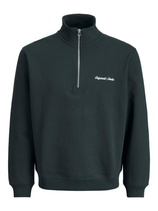 Jack & Jones Genser JORNORREBRO EMB SWEAT HIGH NECK Forest River