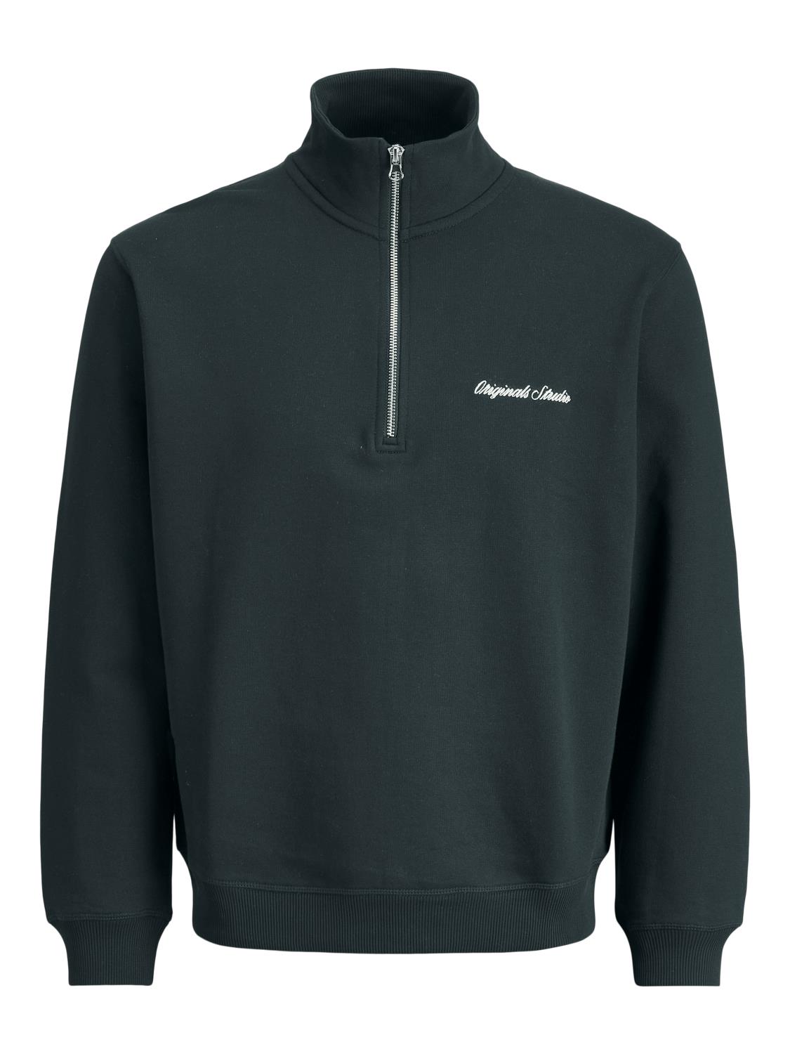 Jack & Jones Genser JORNORREBRO EMB SWEAT HIGH NECK Forest River