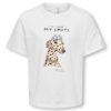 Only T-skjorte KOGBARIA LIFE SS OVERSIZE PRINTED TOP Cloud Dancer/Spots
