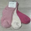 Wiges 3Pk Sokker Antiskli Ensfarget Rosa/Creme/Mørk Rosa