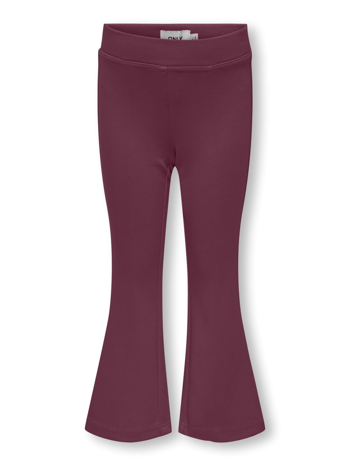 Only Bukse KMGPAIGE LIFE FLARED Mauve Wine
