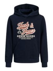 Jack & Jones Hettegenser JJELOGO SWEAT HOOD Sky Captain
