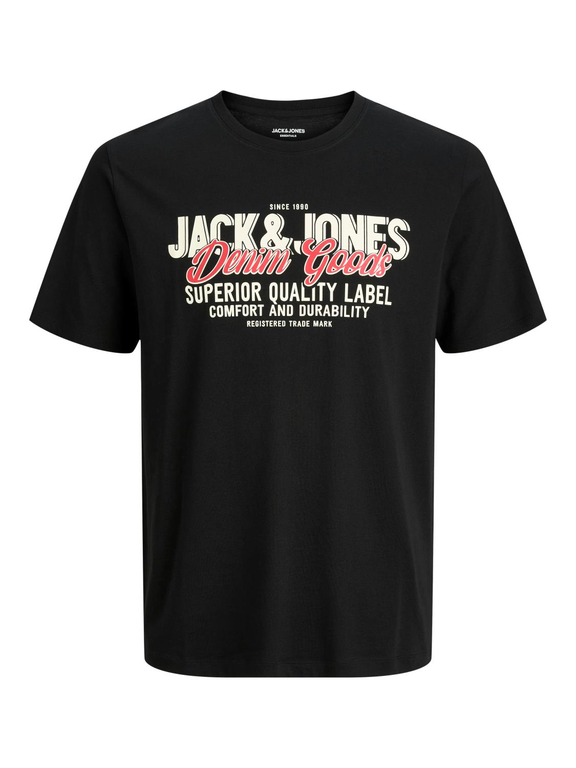 Jack & Jones T-Skjorte JJELOGO TEE SS ONECK Black