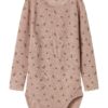 Name It Body NMFWANG NEEDLE Merinoull Shadow Grey/Small Flower