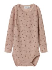 Name It Body NMFWANG NEEDLE Merinoull Shadow Grey/Small Flower