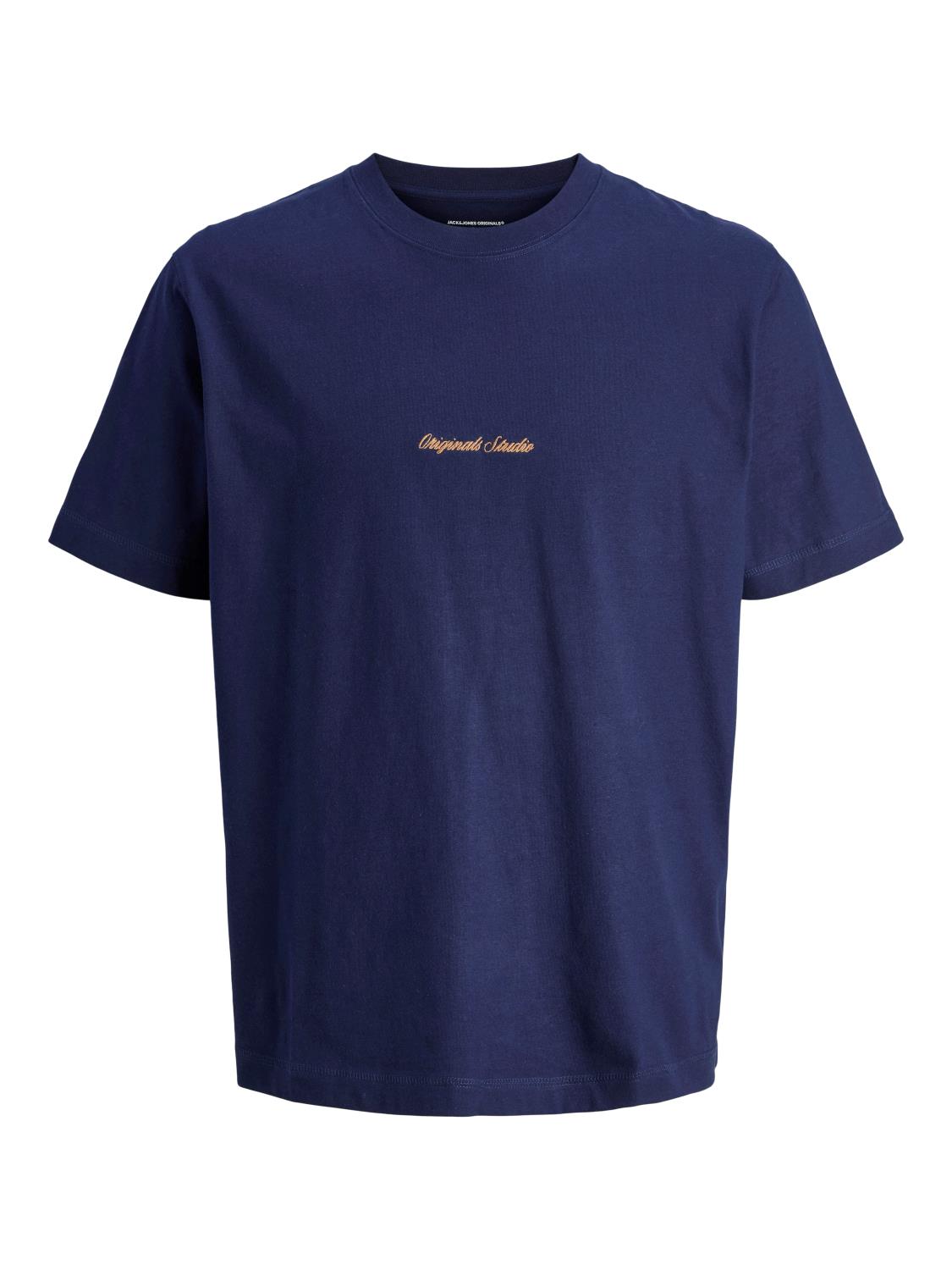 Jack & Jones T-Skjorte JORNORREBRO EMB TEE SS Ocean Cavern