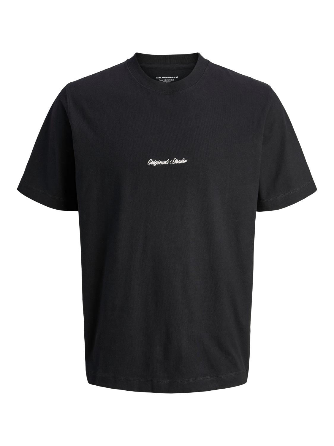 Jack & Jones T-Skjorte JORNORREBRO EMB TEE SS Black