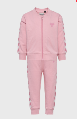 Hummel Joggesett HMLMINI REG CHEVRON SET Pink Nectar