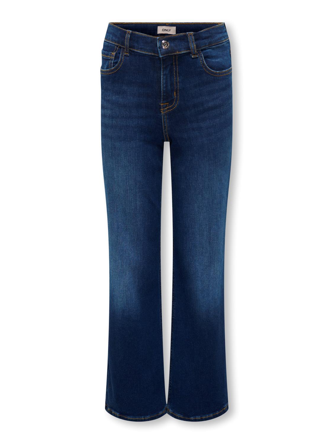 Only Bukse KOGMADISON BLUSH WIDE DNM DIA092 Dark Blue Denim