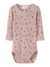Name It Body NBFWANG NEEDLE Merinoull Shadow Grey/Small Flower