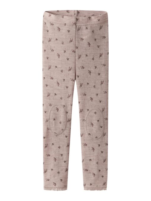 Name It Legging NMFWANG NEEDLE Merinoull Shadow Grey/Small Flowers