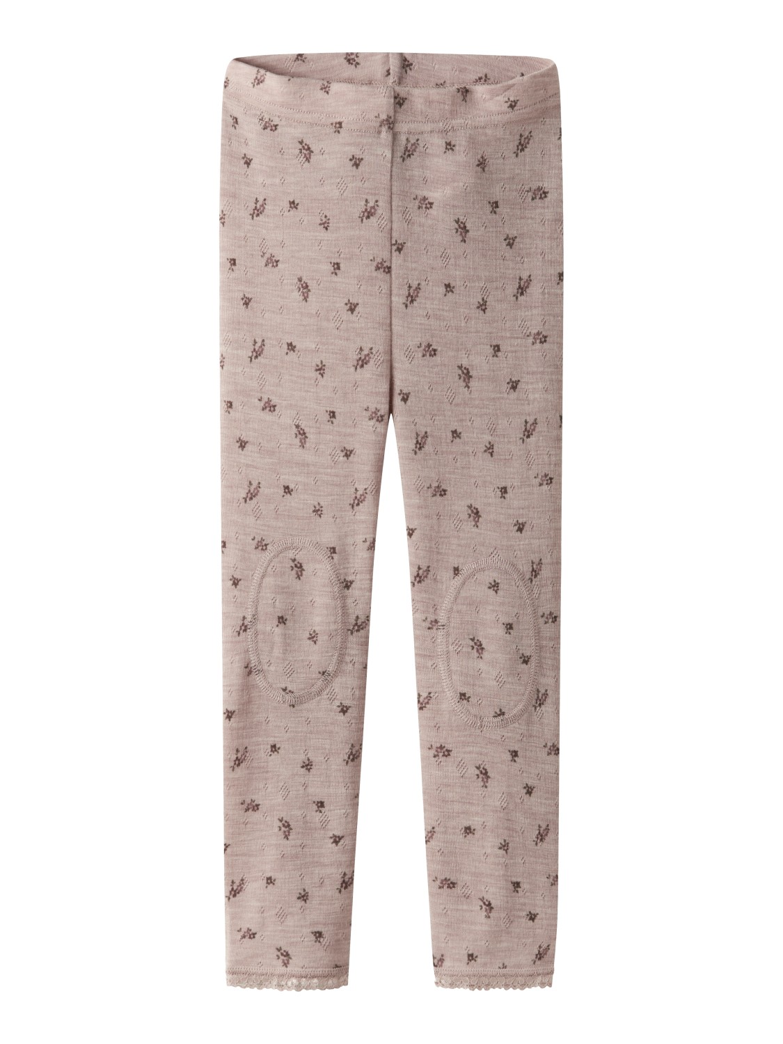 Name It Legging NMFWANG NEEDLE Merinoull Shadow Grey/Small Flowers