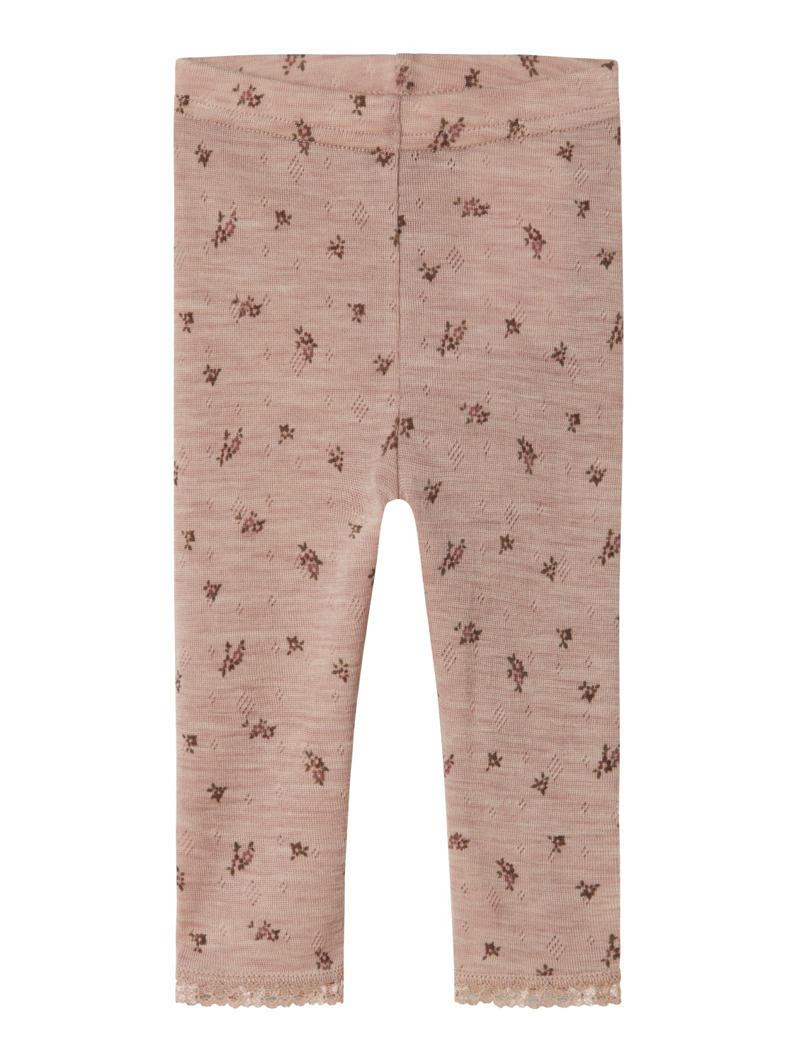 Name It Legging NBFWANG NEEDLE Merinoull Shadow Grey/Small Flowers
