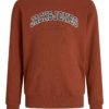 Jack & Jones Genser JJECALEB VARSITY SWEAT CREW Burnt Henna