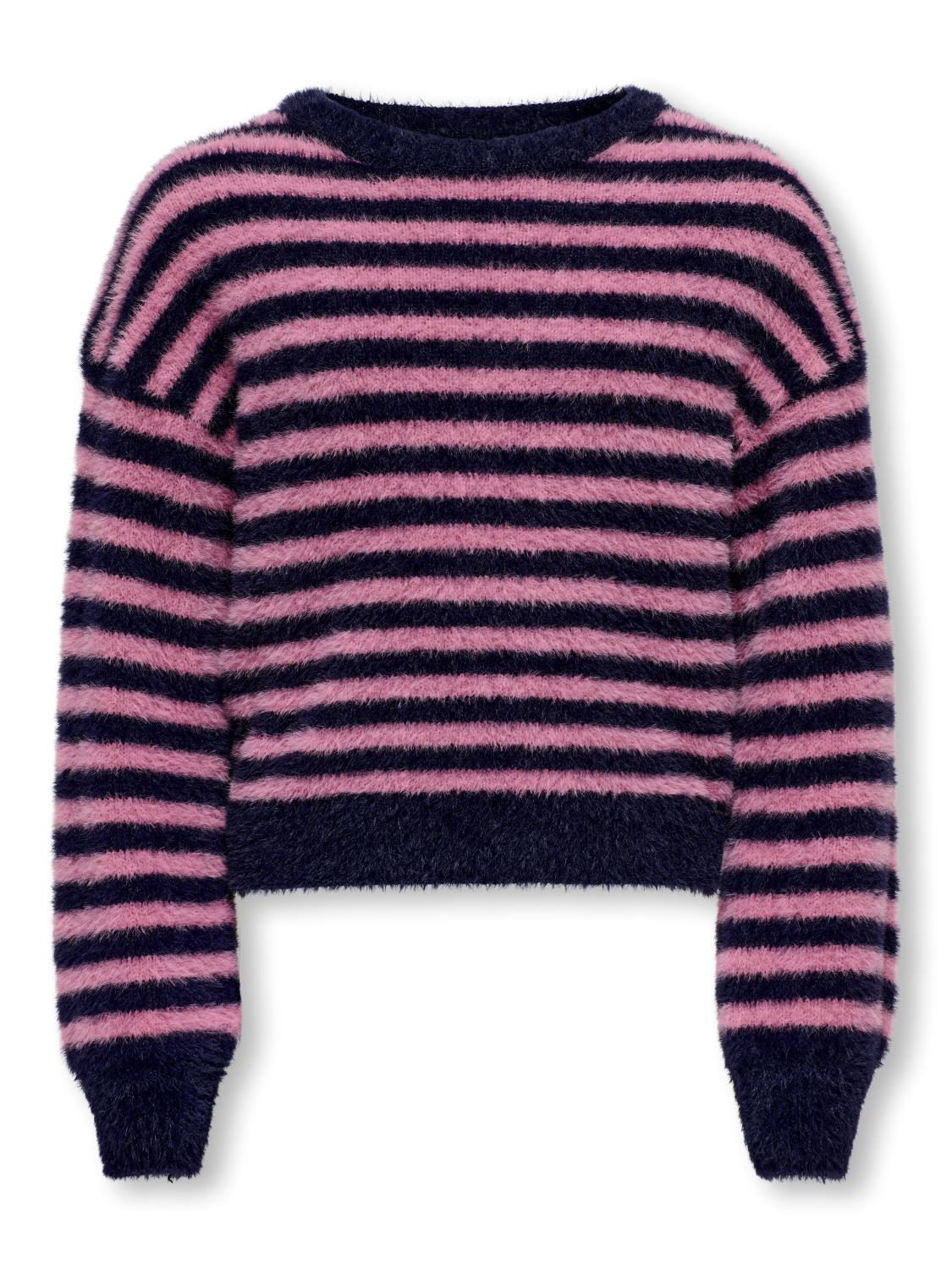 Only Genser KOGNEWPIUMO LS PULLOVER KNIT Night Sky/Mauve Orchid