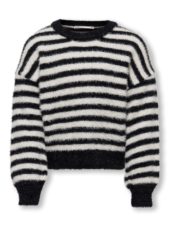 Only Genser KOGNEWPIUMO LS PULLOVER KNIT Black/Egret