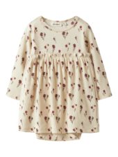 Lil’ Atelier Kjole NBFLAVO EKO LS BODY DRESS Turtledove
