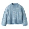 Name It Genser NKFLEIFY LS OVERSIZE KNIT Dusty Blue