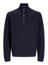 Jack & Jones Genser JPRBLAMILANO STITCH KNIT HALF ZIP Night Sky