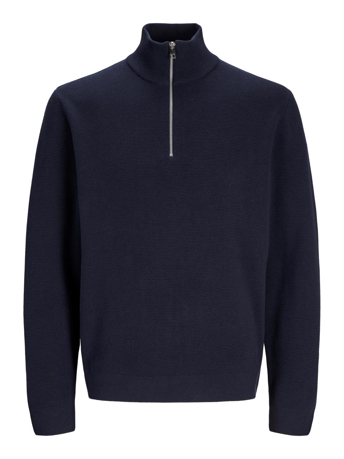 Jack & Jones Genser JPRBLAMILANO STITCH KNIT HALF ZIP Night Sky