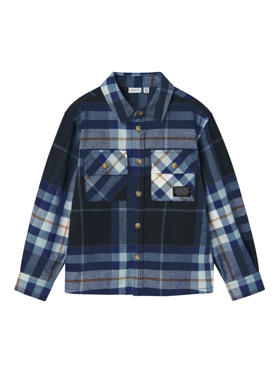 Name It Skjorte NKMNORRIS LS OVERSHIRT Blueprint