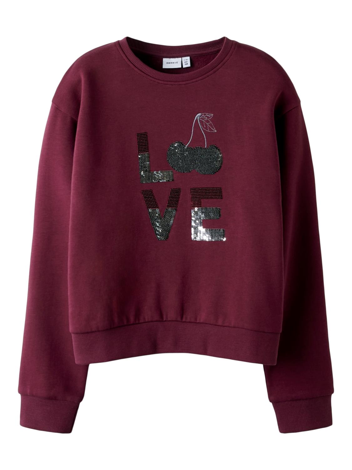 Name It Genser NKFTEKAS LS SWEAT Burgundy