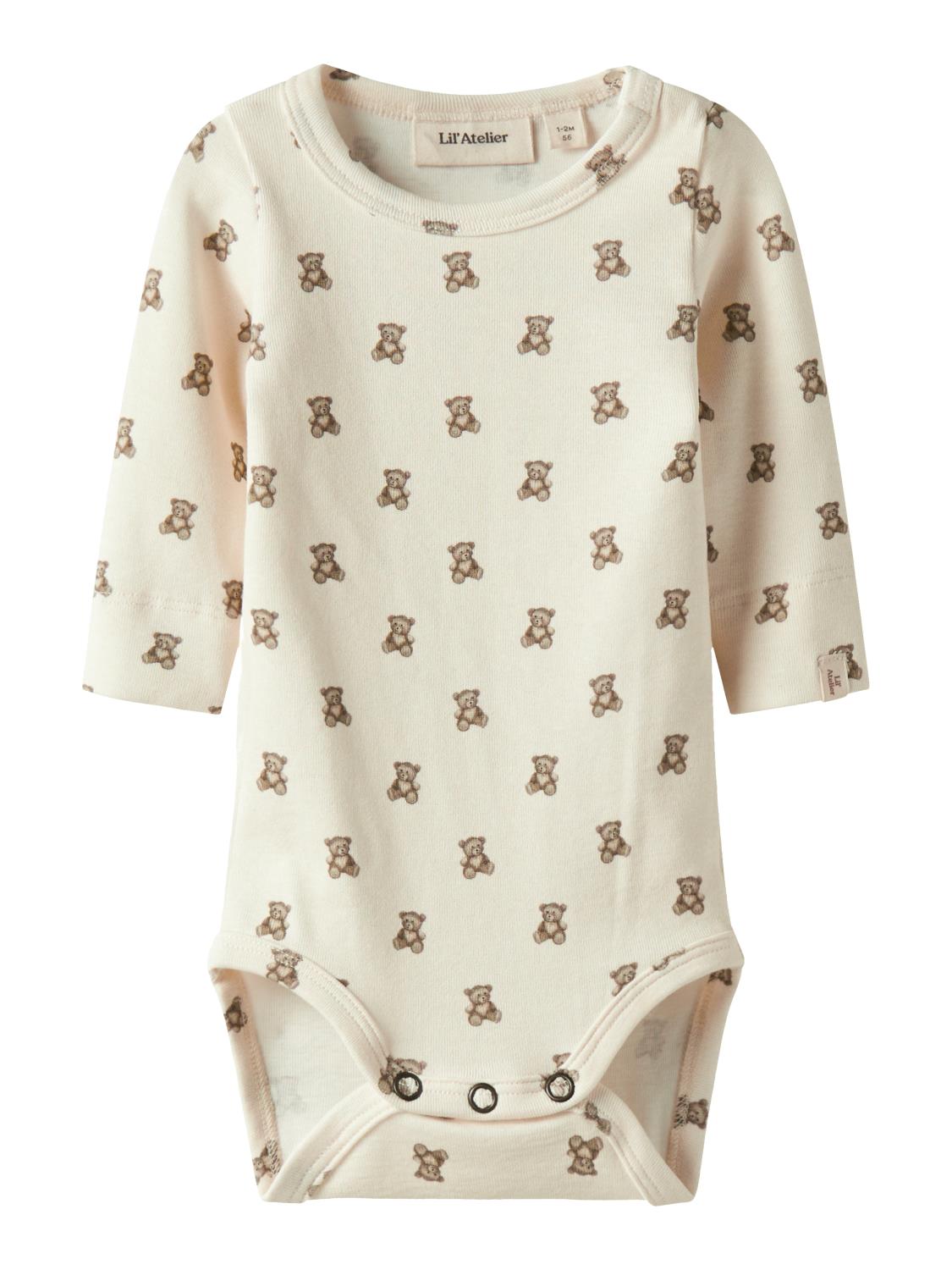 Lil` Atelier Body NBNGAYO ELO LS SLIM Turtledove/Teddybear