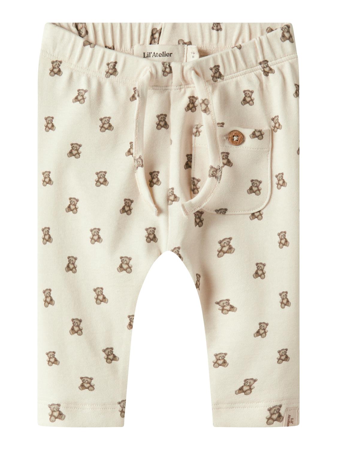 Lil` Atelier Legging NBNGAYO ELI REG PANT Turtledove/Teddybear