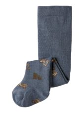 Name It Strømpebukse NBMWAK WO/BL AOJ Merinoull Folkstone Gray/Working Machines