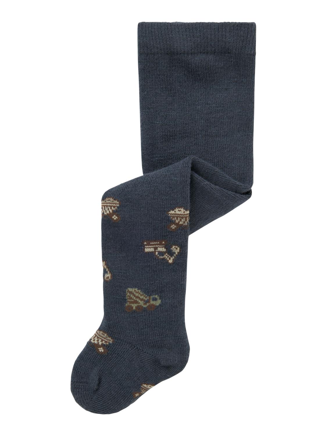 Name It Strømpebukse NBMWAK WO/BL AOJ Merinoull Ombre Blue/Working Machines