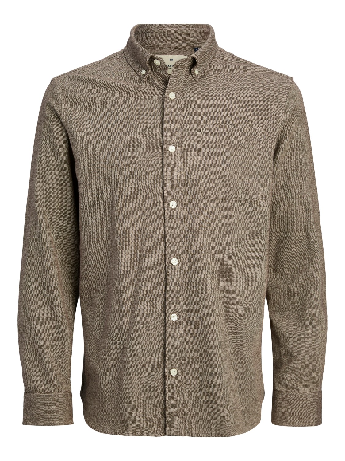 Jack & Jones Skjorte JPRBLUBROOK TWILL SOLID LS SHIRT Malt Ball