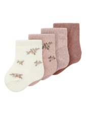 Name It 4Pk Sokker NBFWAK WO/BL Merinoull Shadow Gray