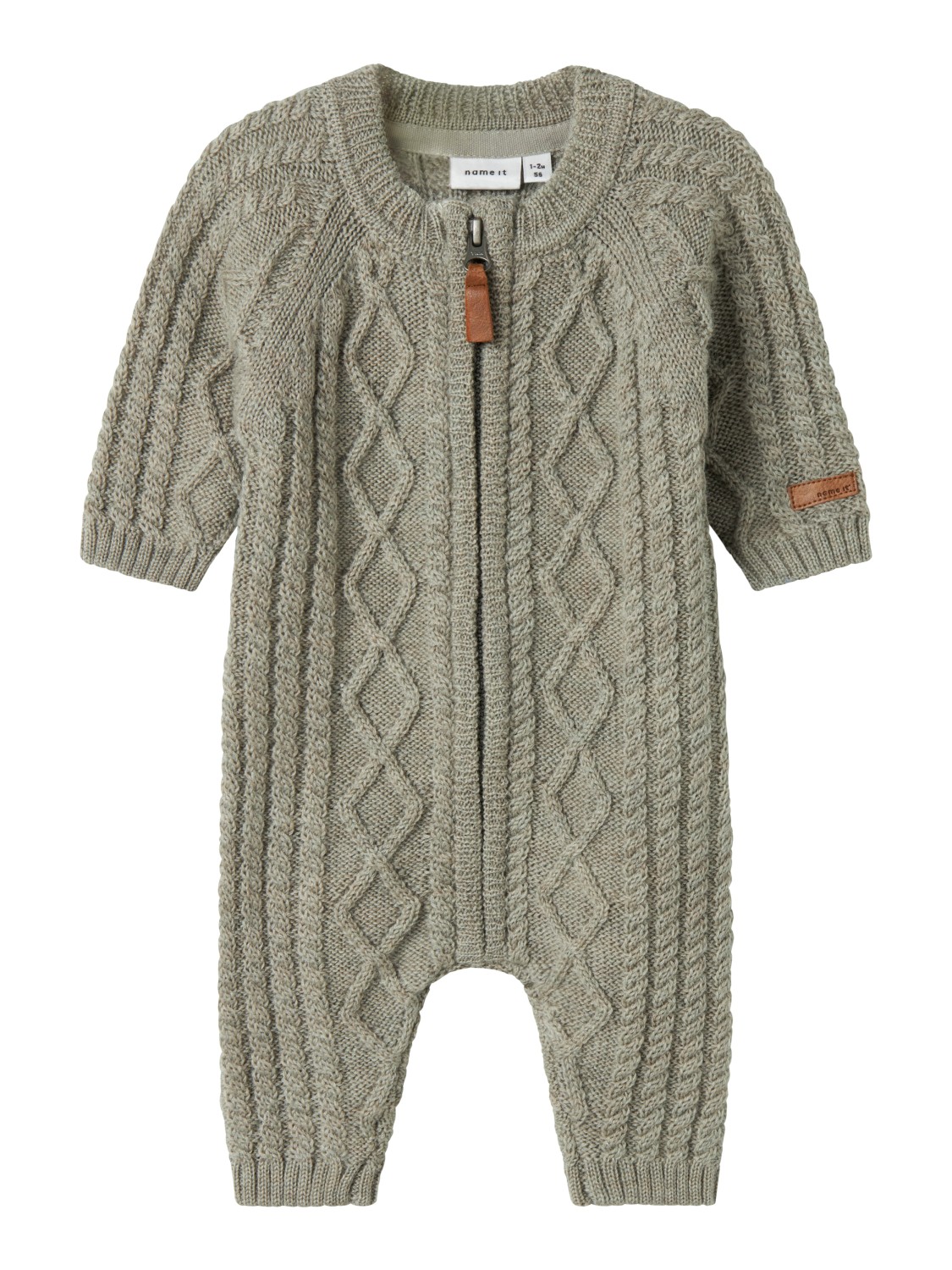 Name It Ulldress NBMWRILLA WOOL LS KNIT SUIT Dried Sage