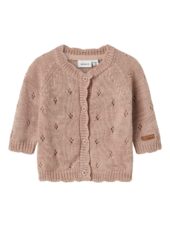 Name It Ullcardigan NBFWRILLA WOOL LS KNIT CARD Shadow Gray