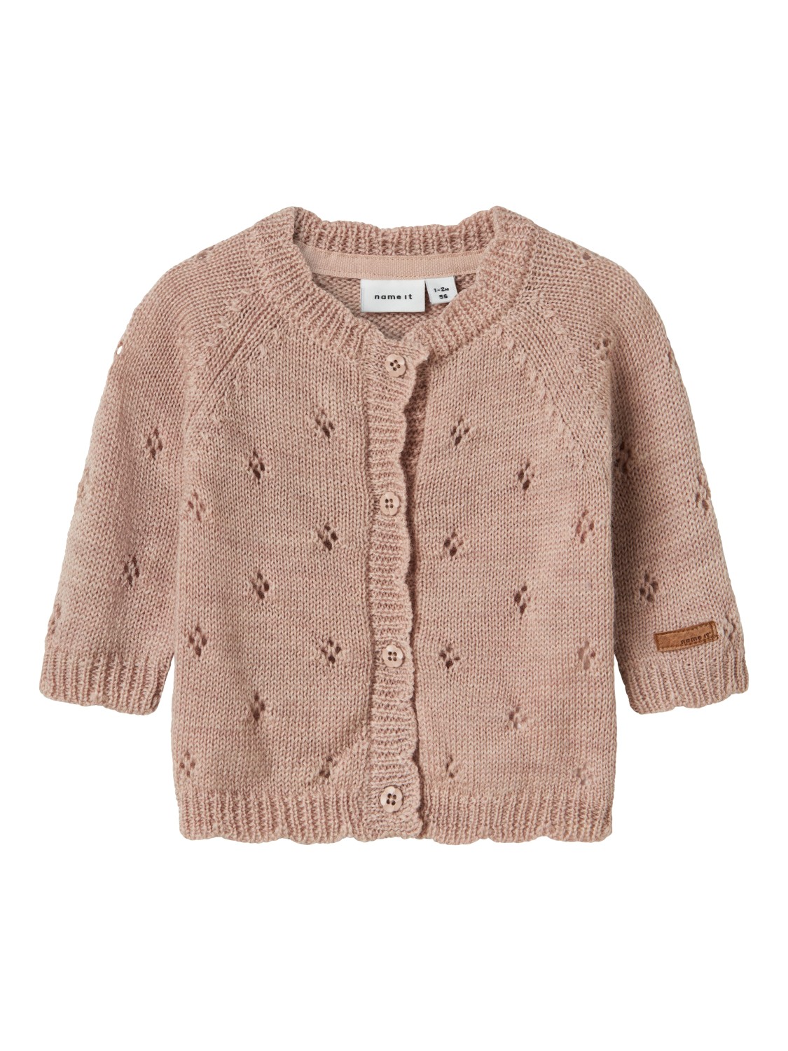 Name It Ullcardigan NBFWRILLA WOOL LS KNIT CARD Shadow Gray