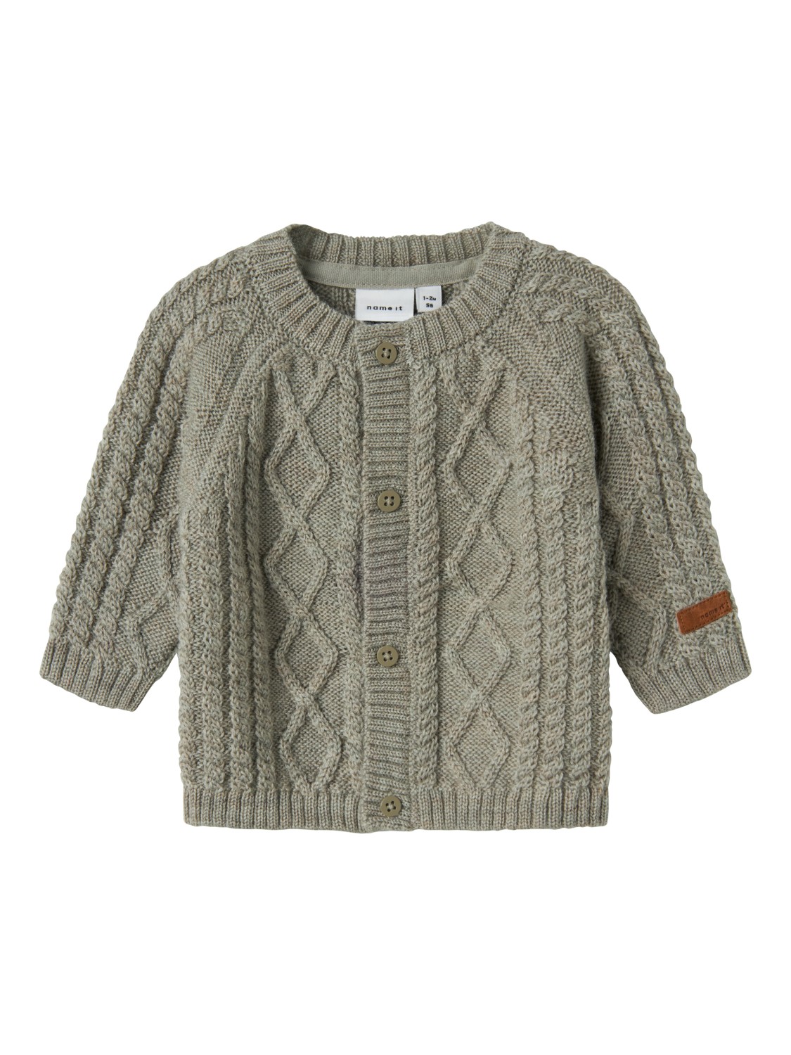 Name It Ullcardigan NBMWRILLA WOOL LS KNIT CARD Dried Sage