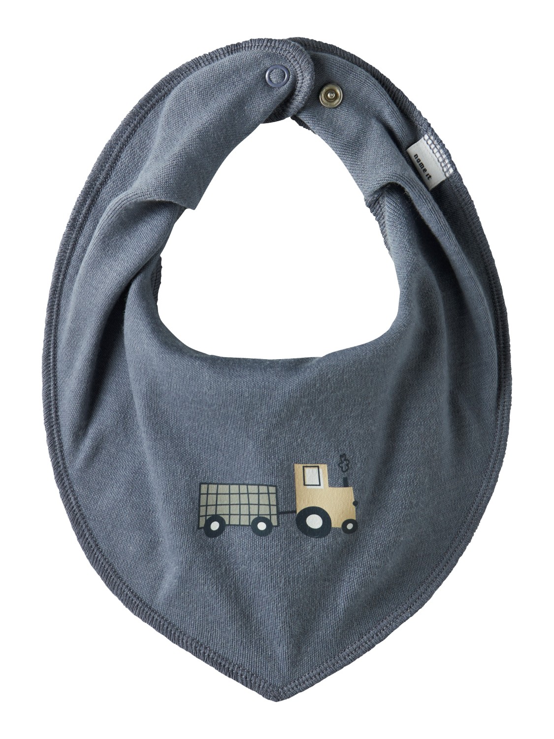 Name It Ullsmekke NBMWILLIT SCARF BIB Merinoull Folkstone Gray/Tractor