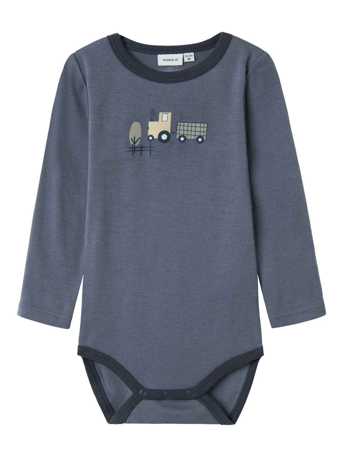 Name It Body NMMWILLIT Merinoull Folkstone Gray/Tractor