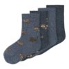 Name It 4Pk Sokker NMMWAK WO/BL Merinoull Folkstone Gray
