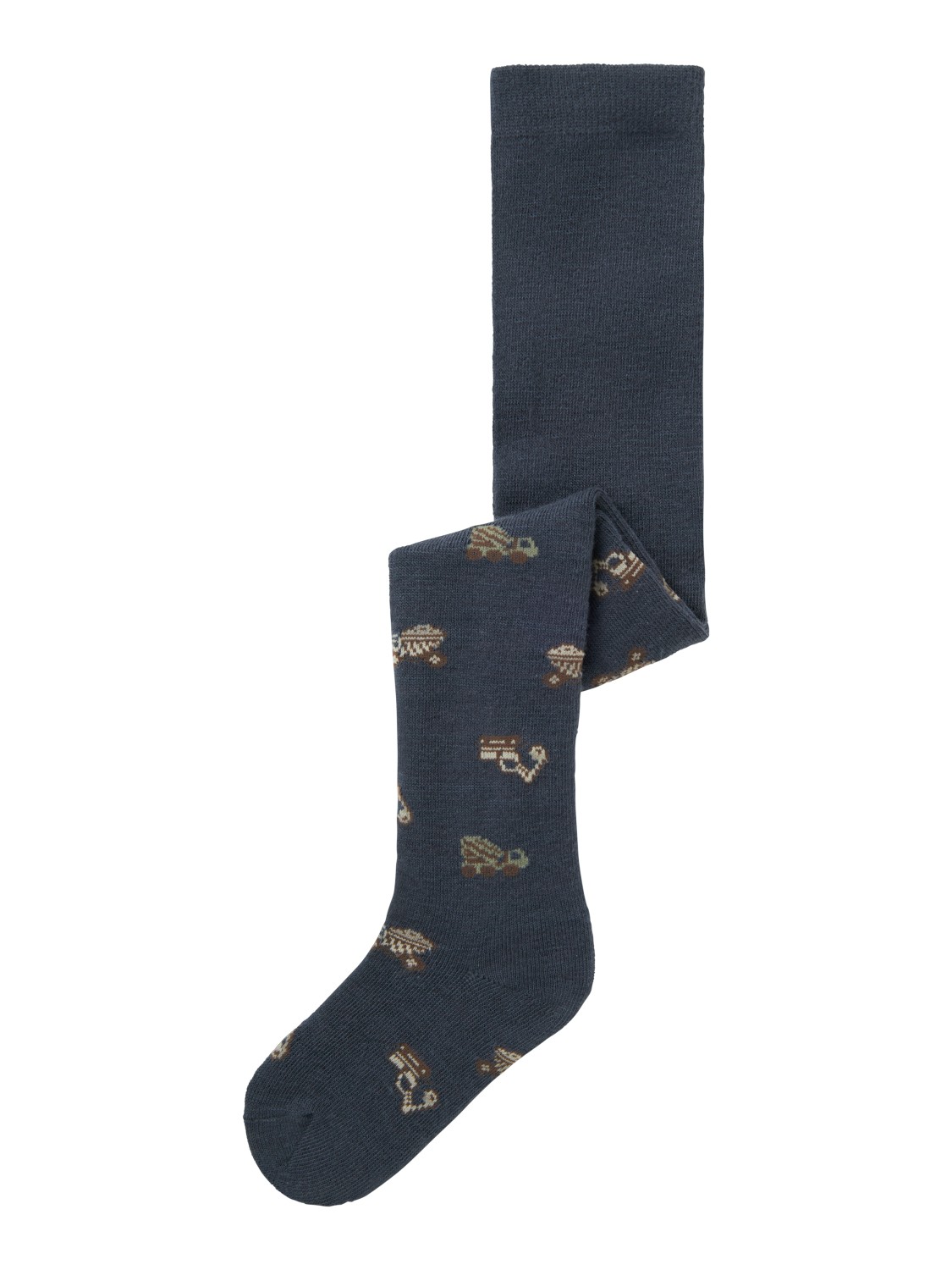 Name It Strømpebukse NMMWAK WO/BL AOJ Merinoull Ombre Blue/Working Machines